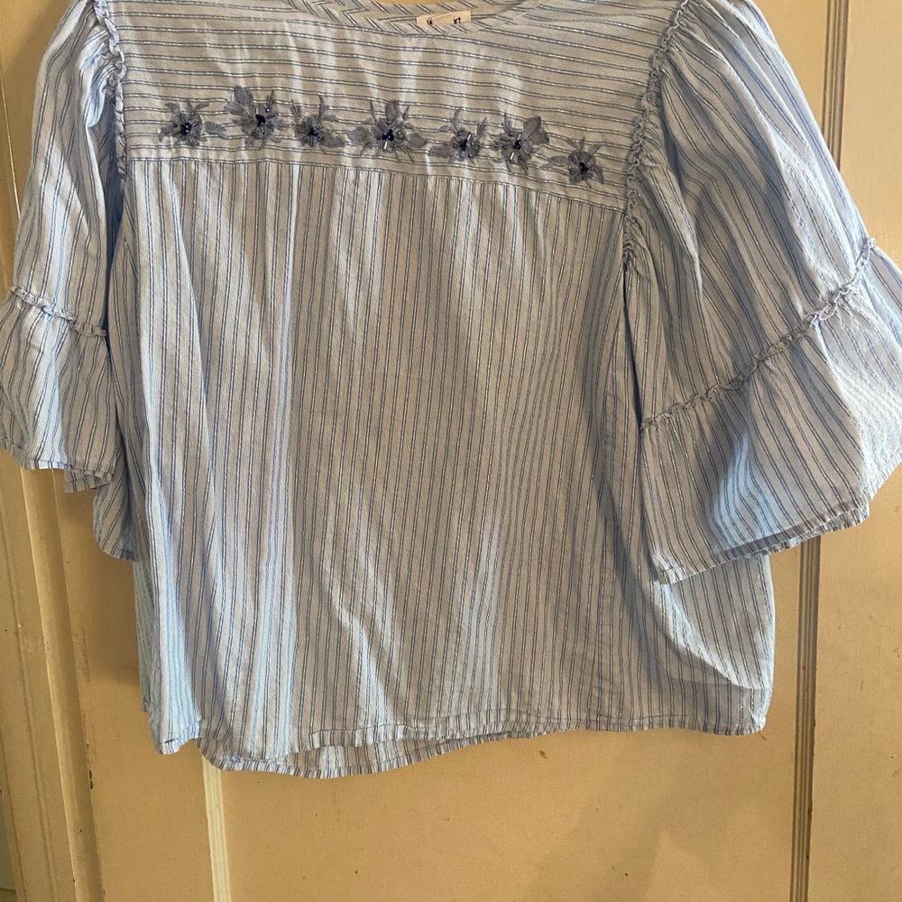 Womens striped cotton blouse.